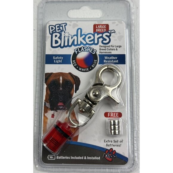 Pet Blinkers Set of 3 Safety Flashing Light Large Breed Collars & Harnesses - Picture 3 of 3